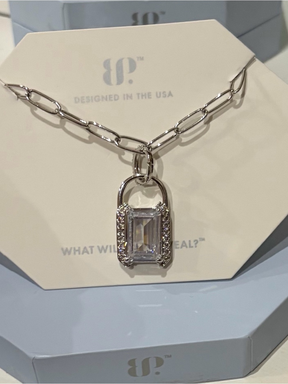 NEW BP NK96170 Centered Grace Lock NECKLACE